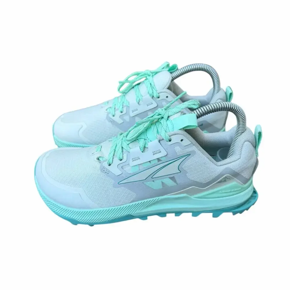 Size 6 Altra Lone Peak 6 Women's Trail Running Grey Mint Teal - Picture 2 of 7